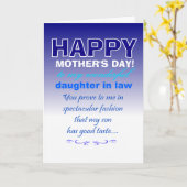 Carte drôle belle-fille fête des mères (Fleur jaune)