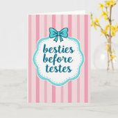 Carte drôle Besties Before Testes (Fleur jaune)