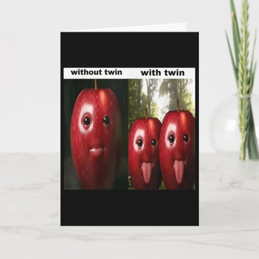 Carte Drôle Bête Ai Pomme Génération Z Mème Brainrot Hum (Devant)