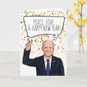 Carte Drôle Biden Nouvel An (Fleur jaune)