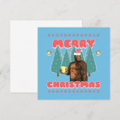 Carte Drôle Bigfoot - Joyeux Noël (Devant / Derrière)