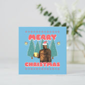 Carte Drôle Bigfoot - Joyeux Noël (Debout devant)