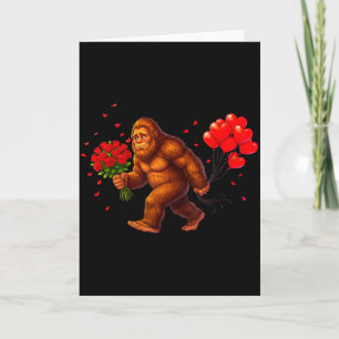 Carte Drôle Bigfoot Saint-Valentin Cœur Sasquatch Amour