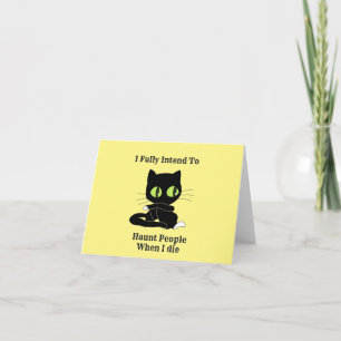 Carte Drôle Black Cat citations - Halloween