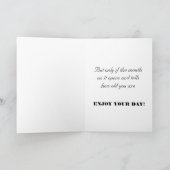 Carte drôle, blague d'anniversaire (Intérieur)