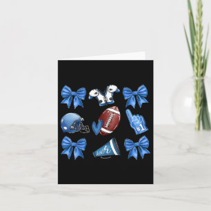 Carte Drôle Blue Cheer Football Jour Coquette Bow to