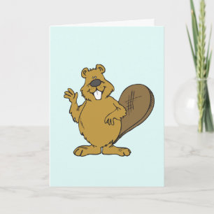 CARTE DRÔLE BONJOUR CASTOR POUR LUI