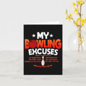 Carte Drôle Bowling Excuses Dire Cadeau (Fleur jaune)
