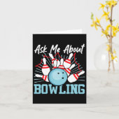 Carte Drôle Bowling Me Demander À Propos De Bowling (Fleur jaune)