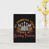 Carte Drôle Bowling Mon Équipe De Boissons A Un Probl De (Fleur jaune)