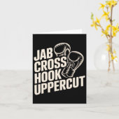 Carte Drôle Boxe Gym Jab Cross Hook Uppercut Pour Femmes (Fleur jaune)