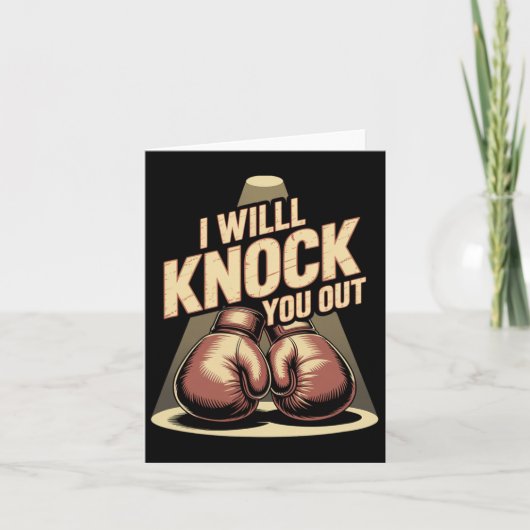 Carte Drôle Boxer Vous Frapper Les Gants De Boxe Je Saur (Devant)