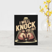 Carte Drôle Boxer Vous Frapper Les Gants De Boxe Je Saur (Fleur jaune)