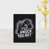 Carte Drôle Boxer Vous Frapper Les Gants De Boxe Je Saur (Fleur jaune)