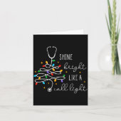 Carte Drôle Brille Comme Un Appel De Lumière Infirmière (Devant)