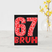Carte Drôle Bruh 67 Six Sept Mème Saint-Valentin Hommes (Fleur jaune)
