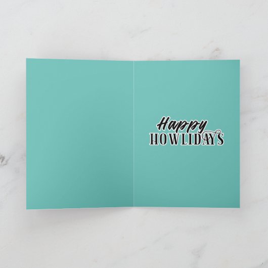 Carte Drôle bulldog anglais dans les lumières joyeuses v (Intérieur)