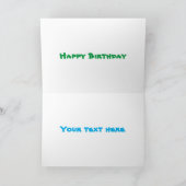 Carte Drôle bulldozer de conduite de taureaux (Intérieur)