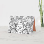 Carte Drôle Bunny Joyeux Pâques (Dos)