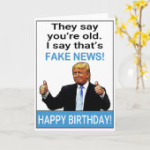 Carte Drôle cadeau d'anniversaire de Trump (Fleur jaune)
