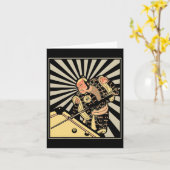 Carte Drôle cadeau de billard pour le joueur de billard  (Fleur jaune)