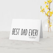 Carte Drôle cadeau de Fête des pères meilleur papa jamai (Fleur jaune)