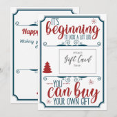 Carte Drôle cadeau de Noël Titulaire (Devant / Derrière)