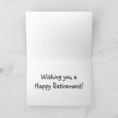 Carte Drôle cadeau de retraite d'enseignant (Intérieur)