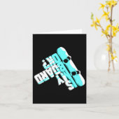 Carte Drôle cadeau de snowboard pour les vacances d'hive (Fleur jaune)