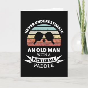 Carte Drôle cadeau Pickleball Paddle pour grand-père