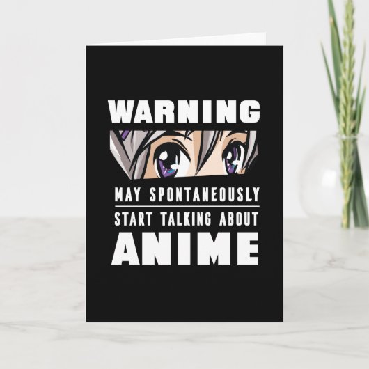 Carte Drôle Cadeau pour commencer à parler d'anime (Devant)