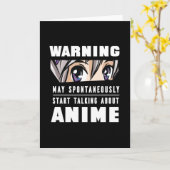 Carte Drôle Cadeau pour commencer à parler d'anime (Fleur jaune)