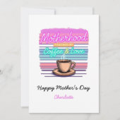 Carte Drôle cadeau pour les mamans amoureuses du café |  (Devant)