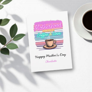 Carte Drôle cadeau pour les mamans amoureuses du café   
