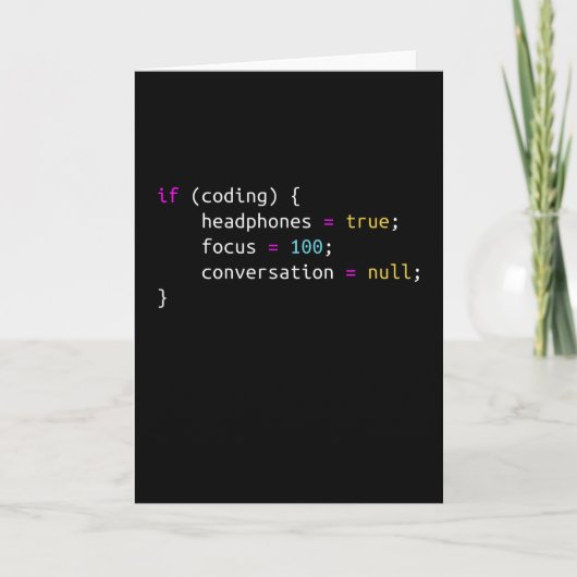 Carte Drôle cadeau pour Programmer | Casques (Devant)