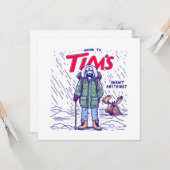 Carte Drôle café canadien (Devant/Arrière en situation)