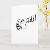 Carte Drôle café de marmotte ! (Fleur jaune)