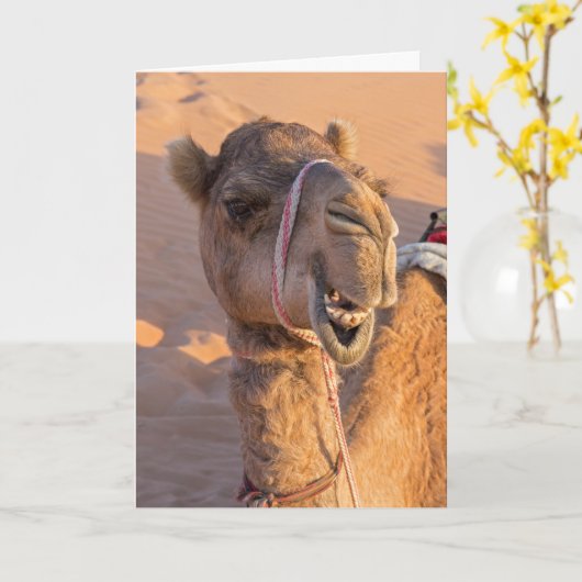 Carte Drôle Camel (Fleur jaune)