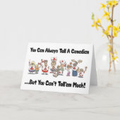 Carte Drôle Canadien (Fleur jaune)