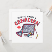 Carte Drôle Canadien Comment Attraper Un Canadien (Devant/Arrière en situation)