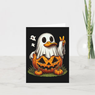 Carte Drôle Canard Boo Halloween Fantôme Femme Hommes En
