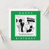 Carte Drôle Caricature du chef - Le chef est-il très rép (Devant/Arrière en situation)