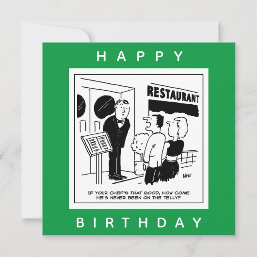 Carte Drôle Caricature du chef - Le chef est-il très rép (Devant)