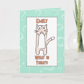 Carte Drôle Cat Kitten Dessin Humoristique Anniversaire (Devant)