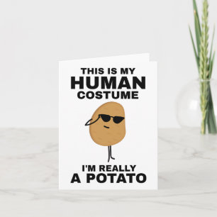 Carte Drôle C'est Mon Costume D'humain Je Suis Vraiment