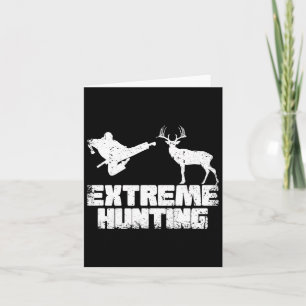 Carte Drôle chasse extrême Deer Karate Karate Martial A