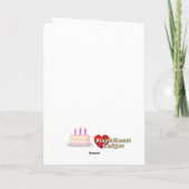 Carte Drôle chat de dessin animé volant dans un ciel ble (Dos)