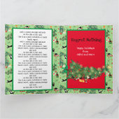 Carte Drôle Chat Noël Arbre de Noël Trouble vacances (Intérieur)