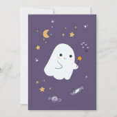 Carte Drôle chats de dessin animé avec balais, citrouill (Devant)