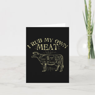Carte Drôle Chef Barbecue Tee I Rub My Prown Meat Joke C